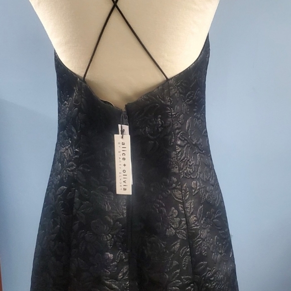 Alice + Olivia Tayla Lantern Mini Dress $295 size 6 NWT - Picture 6 of 8